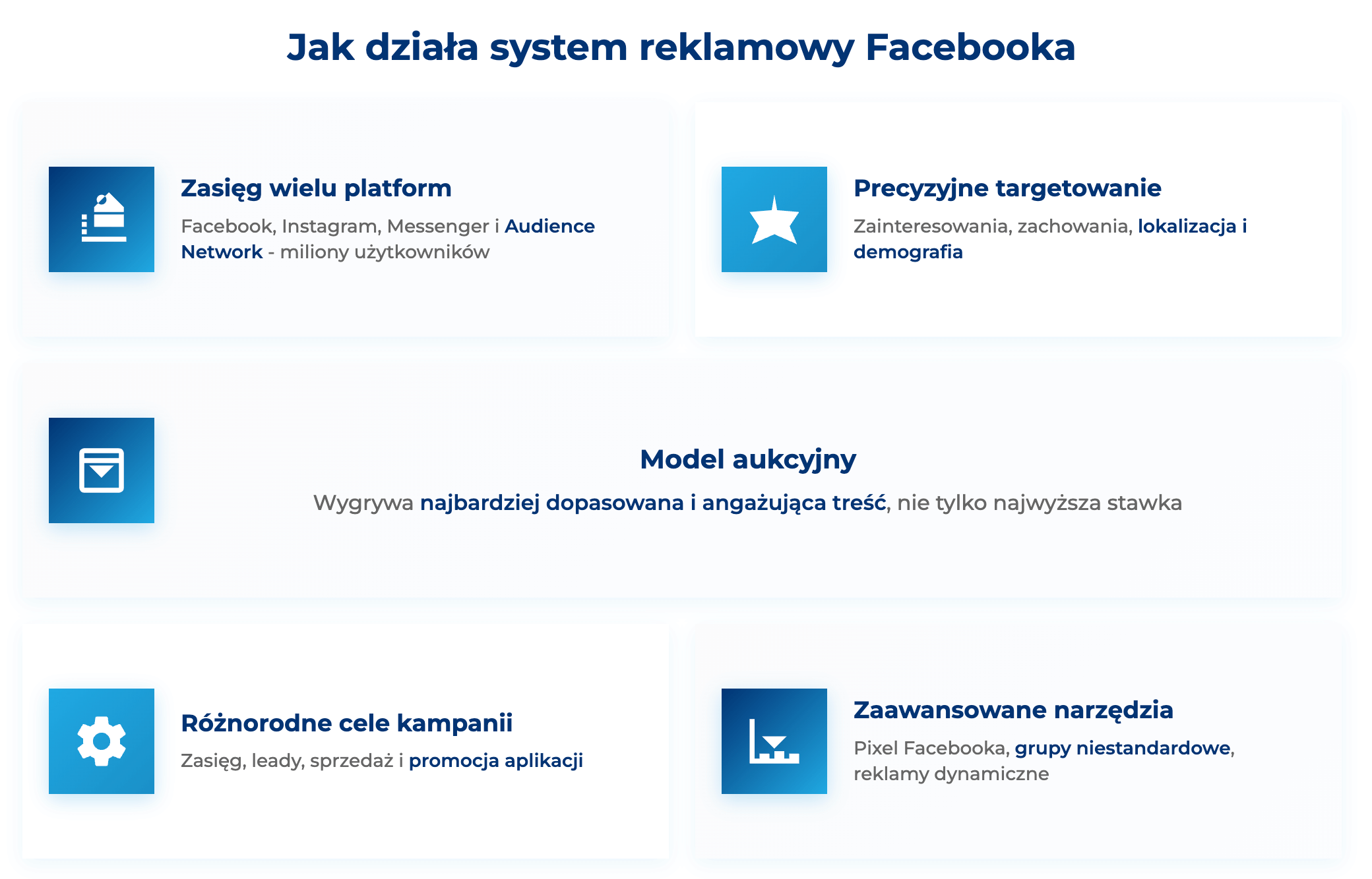 infografika przedstawiaj&#261;ca dzia&#322;anie facebook ads