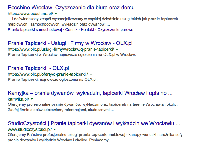 wyniki wyszukiwania uzale&#380;nione s&#261; od lokalizacji osoby wpisuj&#261;cej