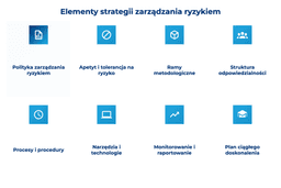 infografika przedstawiaj&#261;ca elementy strategii zarz&#261;dzania ryzykiem