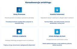 infografika przedstawiaj&#261;ca konsekwencje smishingu