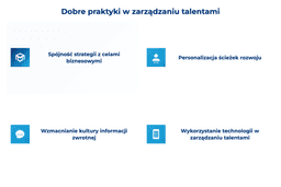 infografika przedstawiająca dobre praktyki w zarządzaniu talentami