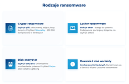 infografika przedstawiaj&#261;ca rodzaje ransomware
