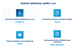 infografika przedstawiaj&#261;ca, ile powinien wynosi&#263; kapita&#322; zak&#322;adowy sp&oacute;&#322;ki z o.o.