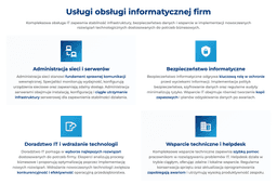 infografika przedstawiaj&#261;ca us&#322;ugi jakie obejmuje obs&#322;uga informatyczna firm