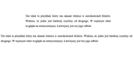 za szeroki blok tekstu