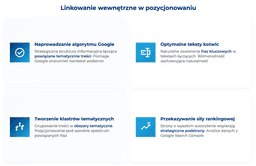 infografika przedstawiaj&#261;ca jak linkowanie wewn&#281;trzne wp&#322;ywa na pozycjonowanie stron internetowych