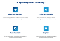 infografika przedstawiaj&#261;ca, co wyr&oacute;&#380;nia podcast biznesowy