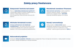 infografika przedstawiaj&#261;ca zalety pracy freelancera