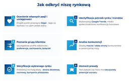 infografika przedstawiaj&#261;ca, jak odkry&#263; nisz&#281; rynkow&#261;