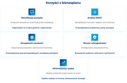 infografika przedstawiaj&#261;ca korzy&#347;ci z biznesplanu