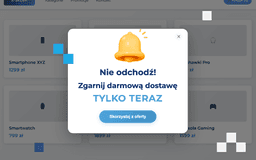 infografika przedstawiająca pop-up z okienkiem ostatniej szansy