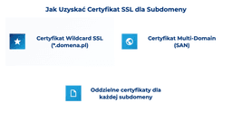 infografika przedstawiająca, jak uzyskać certyfikat ssl dla subdomeny