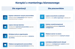infografika przedstawiaj&#261;ca korzy&#347;ci z mentoringu biznesowego