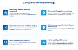 zalety influencer marketingu