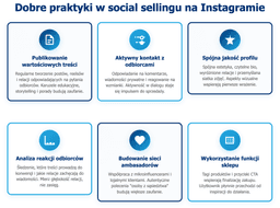 infografika przedstawiaj&#261;ca dobre praktyki w social sellingu na Instagramie