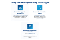 infografika przedstawiaj&#261;ca us&#322;ugi oferowane przez firmy rekrutacyjne