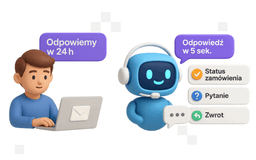 grafika przedstawiająca tradycyjną i zautomatyzowaną obsługę klienta w e-commerce