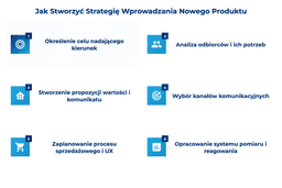 infografika przedstawiaj&#261;ca, jak stworzy&#263; strategi&#281; wprowadzania nowego produktu na rynek